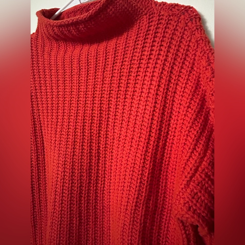 Madewell Orange Chunky Knit Sweater - Picture 6 of 6